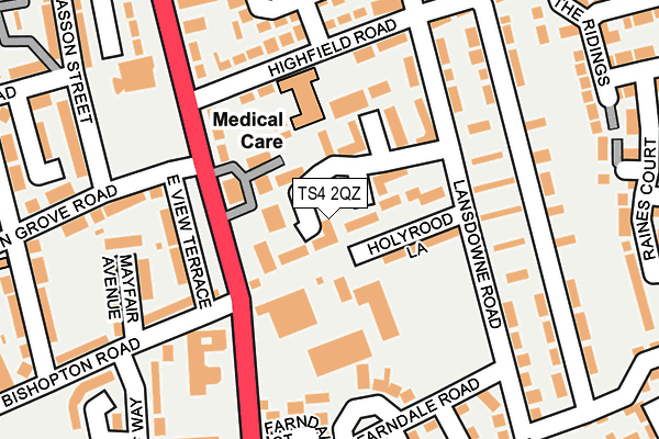 TS4 2QZ map - OS OpenMap – Local (Ordnance Survey) TS4 2QZ map - OS OpenMap – Local (Ordnance Survey)