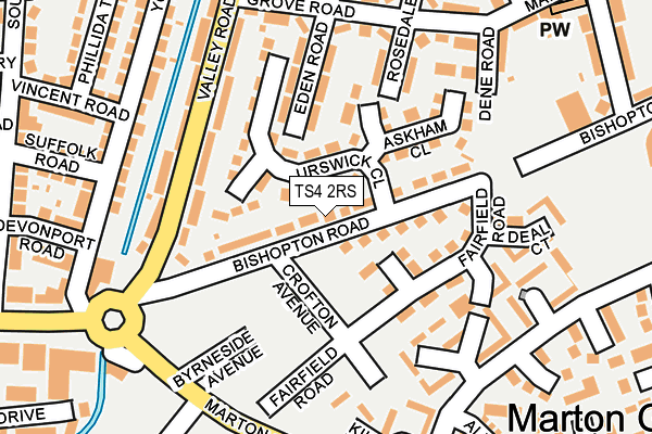 TS4 2RS map - OS OpenMap – Local (Ordnance Survey) TS4 2RS map - OS OpenMap – Local (Ordnance Survey)