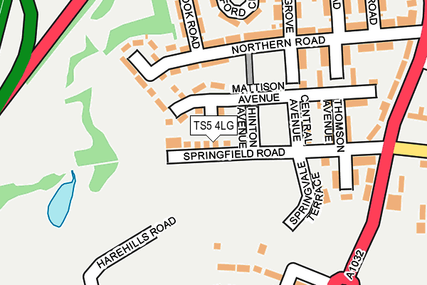 TS5 4LG map - OS OpenMap – Local (Ordnance Survey) TS5 4LG map - OS OpenMap – Local (Ordnance Survey)