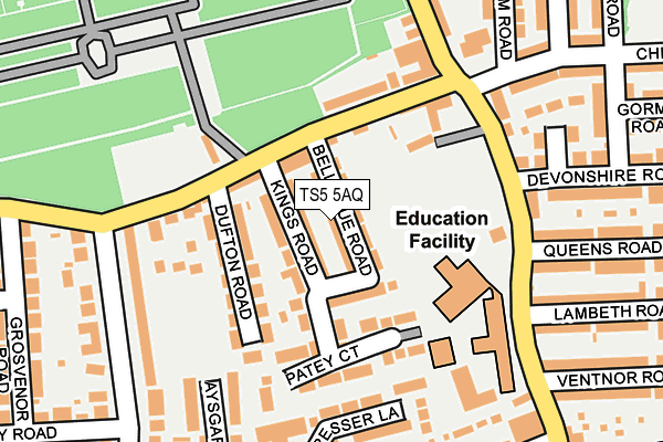 TS5 5AQ map - OS OpenMap – Local (Ordnance Survey) TS5 5AQ map - OS OpenMap – Local (Ordnance Survey)