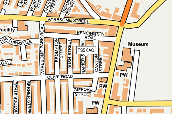 TS5 6AQ map - OS OpenMap – Local (Ordnance Survey) TS5 6AQ map - OS OpenMap – Local (Ordnance Survey)