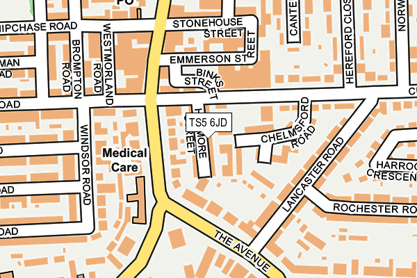 TS5 6JD map - OS OpenMap – Local (Ordnance Survey) TS5 6JD map - OS OpenMap – Local (Ordnance Survey)