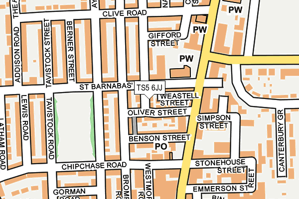 TS5 6JJ map - OS OpenMap – Local (Ordnance Survey) TS5 6JJ map - OS OpenMap – Local (Ordnance Survey)