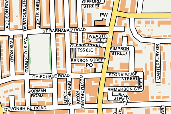 TS5 6JQ map - OS OpenMap – Local (Ordnance Survey) TS5 6JQ map - OS OpenMap – Local (Ordnance Survey)