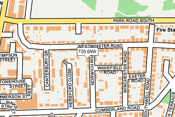 TS5 6NW map - OS OpenMap – Local (Ordnance Survey) TS5 6NW map - OS OpenMap – Local (Ordnance Survey)