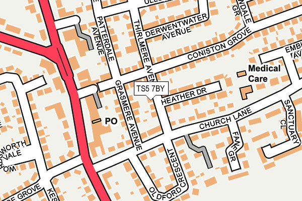 TS5 7BY map - OS OpenMap – Local (Ordnance Survey) TS5 7BY map - OS OpenMap – Local (Ordnance Survey)