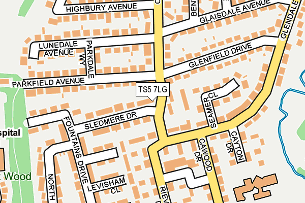 TS5 7LG map - OS OpenMap – Local (Ordnance Survey) TS5 7LG map - OS OpenMap – Local (Ordnance Survey)