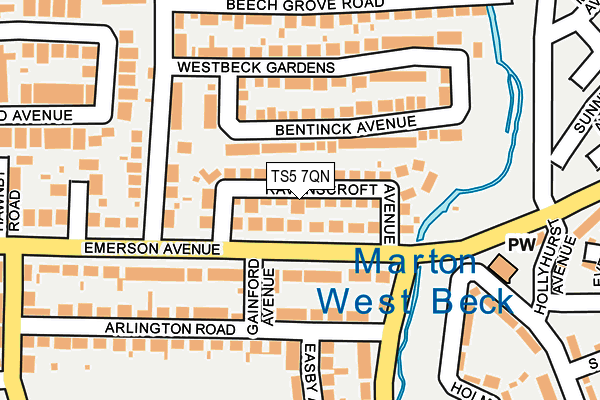 TS5 7QN map - OS OpenMap – Local (Ordnance Survey) TS5 7QN map - OS OpenMap – Local (Ordnance Survey)