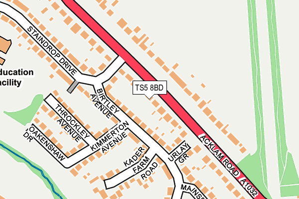 TS5 8BD map - OS OpenMap – Local (Ordnance Survey) TS5 8BD map - OS OpenMap – Local (Ordnance Survey)