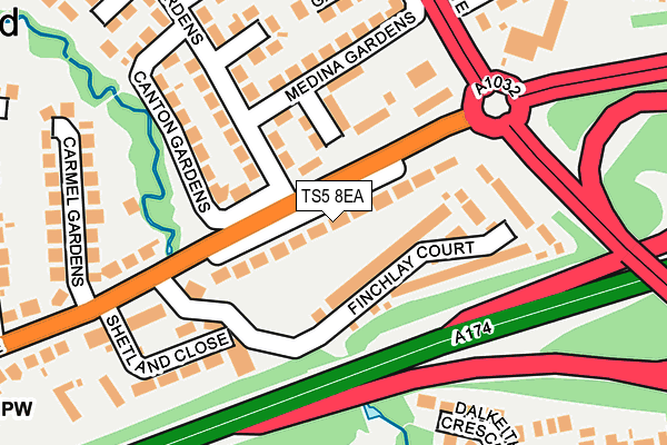 TS5 8EA map - OS OpenMap – Local (Ordnance Survey) TS5 8EA map - OS OpenMap – Local (Ordnance Survey)