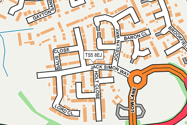 TS5 8EJ map - OS OpenMap – Local (Ordnance Survey) TS5 8EJ map - OS OpenMap – Local (Ordnance Survey)