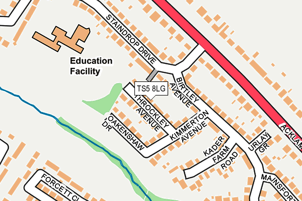 TS5 8LG map - OS OpenMap – Local (Ordnance Survey) TS5 8LG map - OS OpenMap – Local (Ordnance Survey)