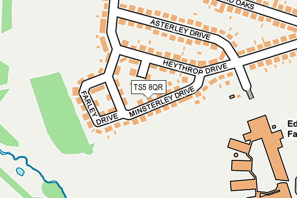 TS5 8QR map - OS OpenMap – Local (Ordnance Survey) TS5 8QR map - OS OpenMap – Local (Ordnance Survey)
