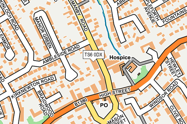 TS6 0DX map - OS OpenMap – Local (Ordnance Survey) TS6 0DX map - OS OpenMap – Local (Ordnance Survey)