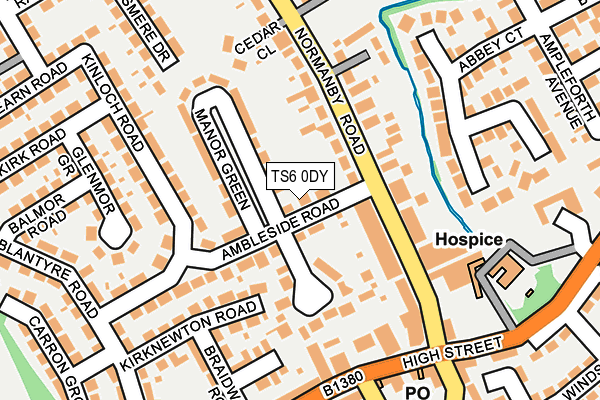 TS6 0DY map - OS OpenMap – Local (Ordnance Survey) TS6 0DY map - OS OpenMap – Local (Ordnance Survey)
