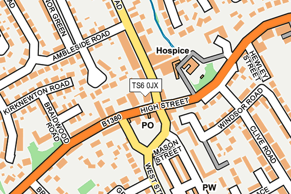 TS6 0JX map - OS OpenMap – Local (Ordnance Survey) TS6 0JX map - OS OpenMap – Local (Ordnance Survey)