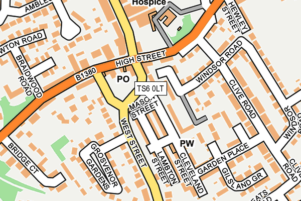 TS6 0LT map - OS OpenMap – Local (Ordnance Survey) TS6 0LT map - OS OpenMap – Local (Ordnance Survey)