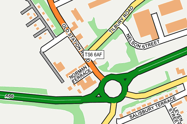 TS6 6AF map - OS OpenMap – Local (Ordnance Survey) TS6 6AF map - OS OpenMap – Local (Ordnance Survey)