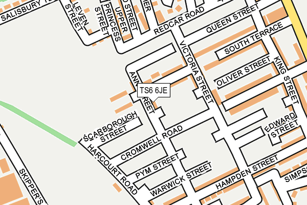TS6 6JE map - OS OpenMap – Local (Ordnance Survey) TS6 6JE map - OS OpenMap – Local (Ordnance Survey)