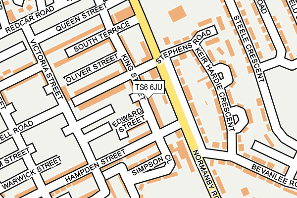 TS6 6JU map - OS OpenMap – Local (Ordnance Survey) TS6 6JU map - OS OpenMap – Local (Ordnance Survey)