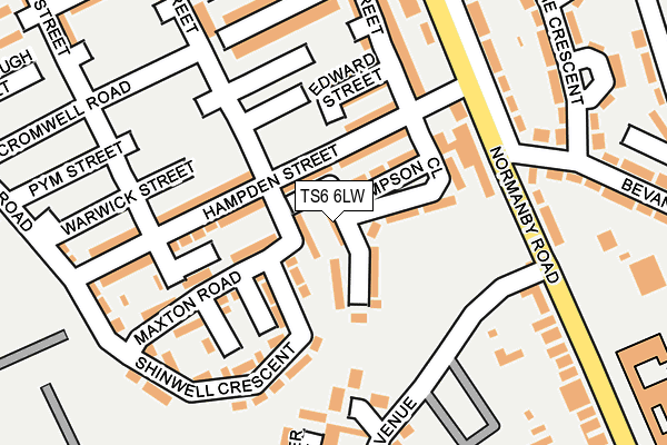 TS6 6LW map - OS OpenMap – Local (Ordnance Survey) TS6 6LW map - OS OpenMap – Local (Ordnance Survey)