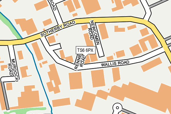 TS6 6PX map - OS OpenMap – Local (Ordnance Survey) TS6 6PX map - OS OpenMap – Local (Ordnance Survey)