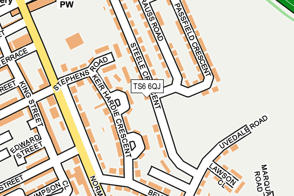 TS6 6QJ map - OS OpenMap – Local (Ordnance Survey) TS6 6QJ map - OS OpenMap – Local (Ordnance Survey)
