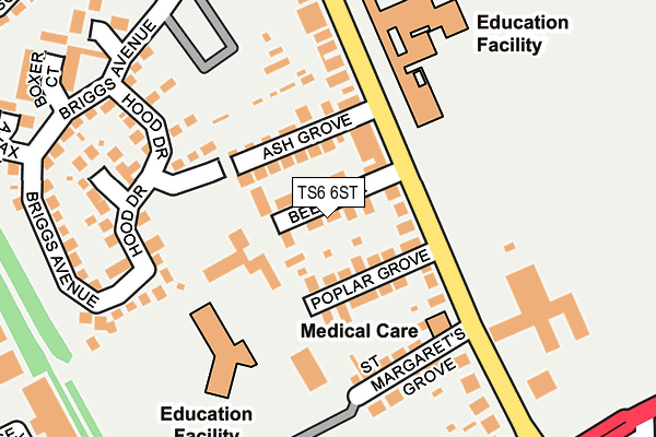 TS6 6ST map - OS OpenMap – Local (Ordnance Survey) TS6 6ST map - OS OpenMap – Local (Ordnance Survey)