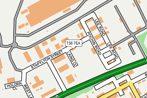 TS6 7EA map - OS OpenMap – Local (Ordnance Survey) TS6 7EA map - OS OpenMap – Local (Ordnance Survey)