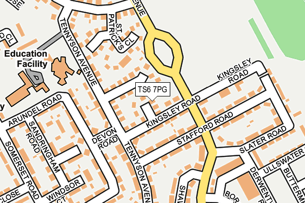 TS6 7PG map - OS OpenMap – Local (Ordnance Survey) TS6 7PG map - OS OpenMap – Local (Ordnance Survey)