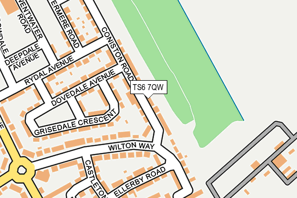 TS6 7QW map - OS OpenMap – Local (Ordnance Survey) TS6 7QW map - OS OpenMap – Local (Ordnance Survey)
