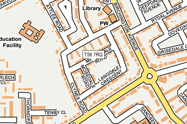 TS6 7RQ map - OS OpenMap – Local (Ordnance Survey) TS6 7RQ map - OS OpenMap – Local (Ordnance Survey)