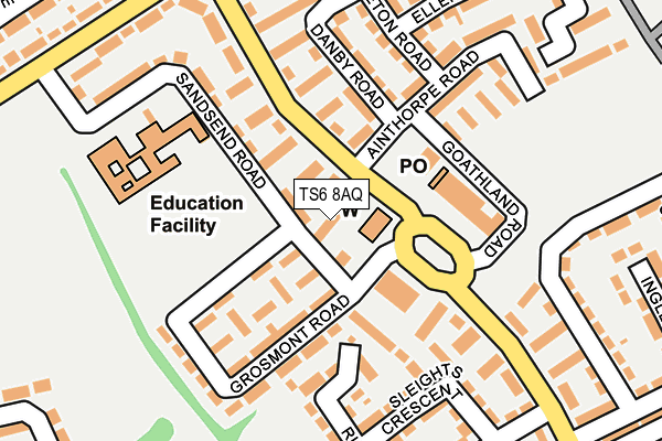 TS6 8AQ map - OS OpenMap – Local (Ordnance Survey) TS6 8AQ map - OS OpenMap – Local (Ordnance Survey)