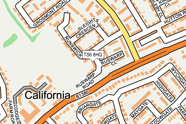 TS6 8HQ map - OS OpenMap – Local (Ordnance Survey) TS6 8HQ map - OS OpenMap – Local (Ordnance Survey)