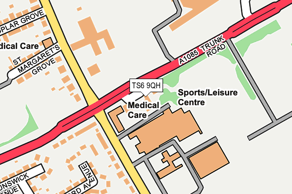 TS6 9QH map - OS OpenMap – Local (Ordnance Survey) TS6 9QH map - OS OpenMap – Local (Ordnance Survey)