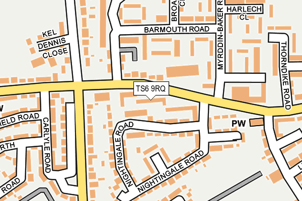 TS6 9RQ map - OS OpenMap – Local (Ordnance Survey) TS6 9RQ map - OS OpenMap – Local (Ordnance Survey)
