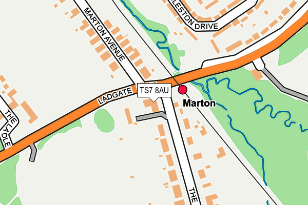 TS7 8AU map - OS OpenMap – Local (Ordnance Survey) TS7 8AU map - OS OpenMap – Local (Ordnance Survey)