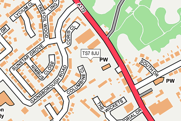 TS7 8JU map - OS OpenMap – Local (Ordnance Survey) TS7 8JU map - OS OpenMap – Local (Ordnance Survey)