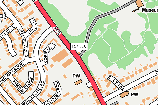 TS7 8JX map - OS OpenMap – Local (Ordnance Survey) TS7 8JX map - OS OpenMap – Local (Ordnance Survey)