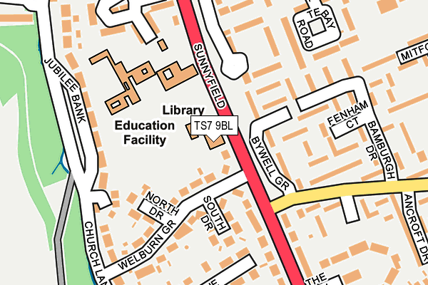 TS7 9BL map - OS OpenMap – Local (Ordnance Survey) TS7 9BL map - OS OpenMap – Local (Ordnance Survey)