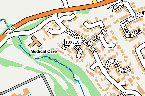 TS8 9EG map - OS OpenMap – Local (Ordnance Survey) TS8 9EG map - OS OpenMap – Local (Ordnance Survey)