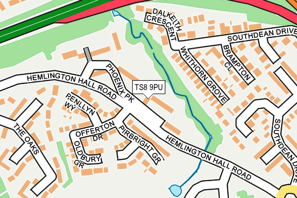 TS8 9PU map - OS OpenMap – Local (Ordnance Survey) TS8 9PU map - OS OpenMap – Local (Ordnance Survey)