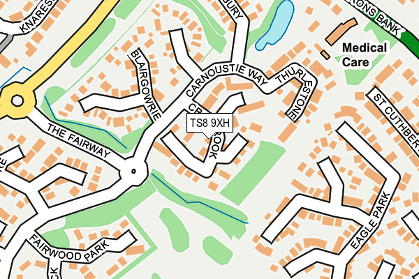 TS8 9XH map - OS OpenMap – Local (Ordnance Survey) TS8 9XH map - OS OpenMap – Local (Ordnance Survey)