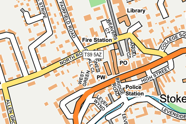 TS9 5AZ map - OS OpenMap – Local (Ordnance Survey) TS9 5AZ map - OS OpenMap – Local (Ordnance Survey)