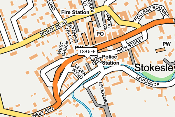 TS9 5FE map - OS OpenMap – Local (Ordnance Survey) TS9 5FE map - OS OpenMap – Local (Ordnance Survey)