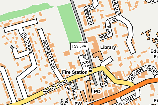 TS9 5PA map - OS OpenMap – Local (Ordnance Survey) TS9 5PA map - OS OpenMap – Local (Ordnance Survey)