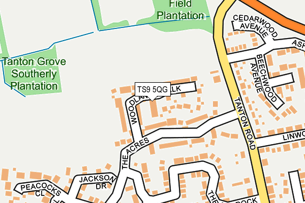 TS9 5QG map - OS OpenMap – Local (Ordnance Survey) TS9 5QG map - OS OpenMap – Local (Ordnance Survey)