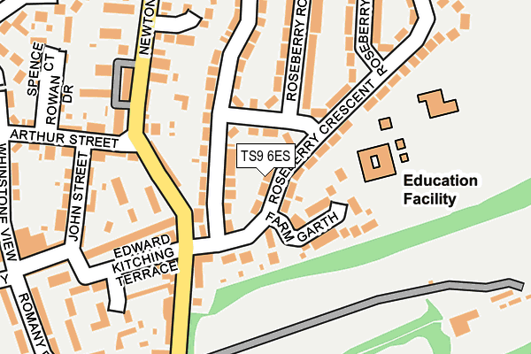 TS9 6ES map - OS OpenMap – Local (Ordnance Survey) TS9 6ES map - OS OpenMap – Local (Ordnance Survey)