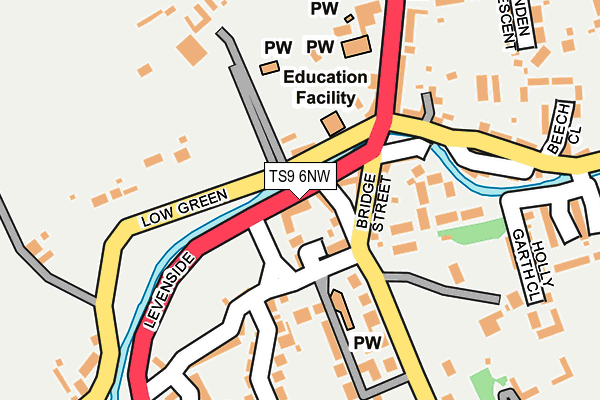 TS9 6NW map - OS OpenMap – Local (Ordnance Survey) TS9 6NW map - OS OpenMap – Local (Ordnance Survey)