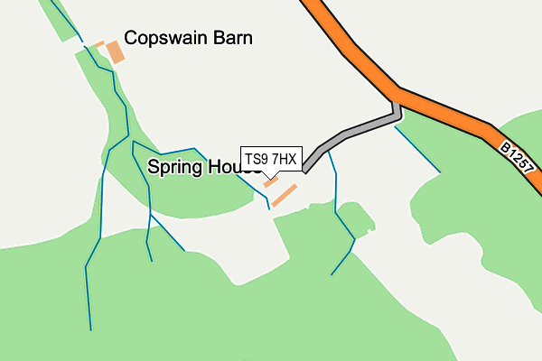 TS9 7HX map - OS OpenMap – Local (Ordnance Survey) TS9 7HX map - OS OpenMap – Local (Ordnance Survey)